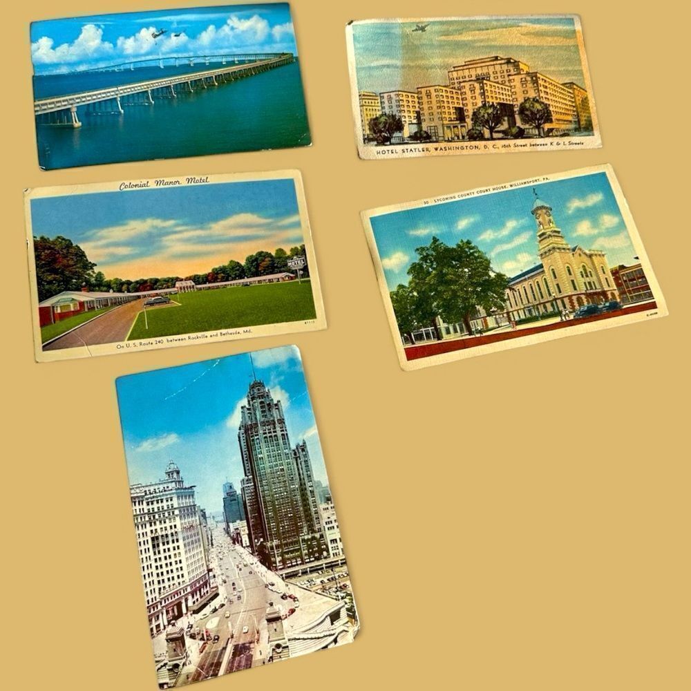 Vintage 50s Postcard Collection East Coast American States